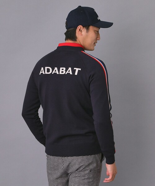 adabat（アダバット）の「【新レーベル ADABAT NAVY】スリーブラインセミモックニット（ニット/セーター・メンズ・ネイビー/ブラック/チャコールグレー・50/48/46）」の10枚目の写真