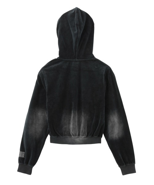 FADED VELOUR COMPACT ZIP UP HOODIE（パーカー）｜X-girl（エックス