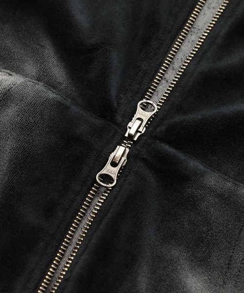 X-girl(エックスガール)の「FADED VELOUR COMPACT ZIP UP HOODIE(パーカー・レディース・ブラック/ライトブルー/ブラウン・S/M)」の8枚目の写真