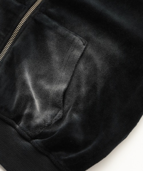 X-girl(エックスガール)の「FADED VELOUR COMPACT ZIP UP HOODIE(パーカー・レディース・ブラック/ライトブルー/ブラウン・S/M)」の11枚目の写真