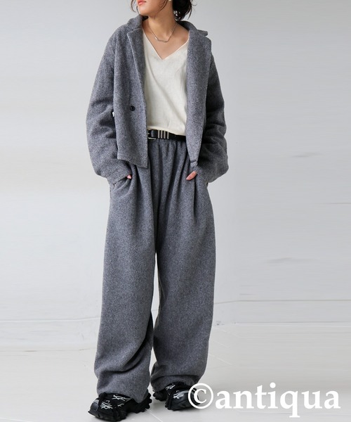 antiqua(アンティカ)の「プードルパンツ(その他パンツ・レディース・ブラック/グレー・P/R)」の9枚目の写真
