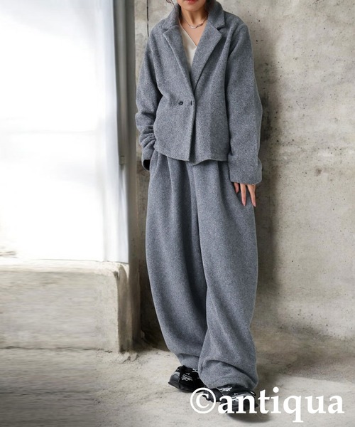 antiqua(アンティカ)の「プードルパンツ(その他パンツ・レディース・ブラック/グレー・P/R)」の10枚目の写真