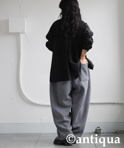antiqua(アンティカ)の「プードルパンツ(その他パンツ・レディース・ブラック/グレー・P/R)」の12枚目の写真