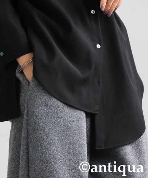 antiqua(アンティカ)の「プードルパンツ(その他パンツ・レディース・ブラック/グレー・P/R)」の13枚目の写真