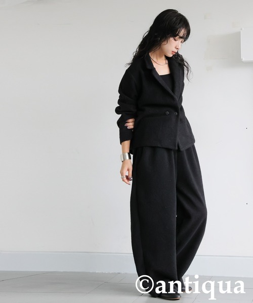 antiqua(アンティカ)の「プードルパンツ(その他パンツ・レディース・ブラック/グレー・P/R)」の3枚目の写真