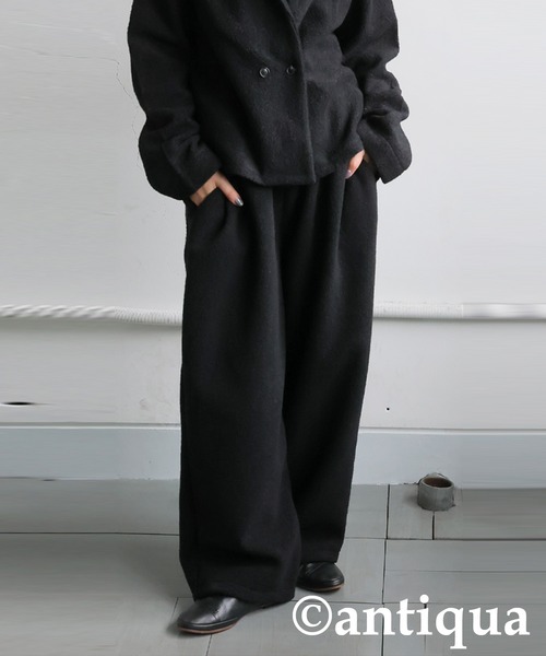 antiqua(アンティカ)の「プードルパンツ(その他パンツ・レディース・ブラック/グレー・P/R)」の4枚目の写真