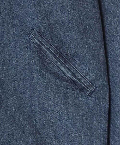 HOUSTON(ヒューストン)の「HOUSTON/ヒューストン Denim Zip Work Jacket/オーバーサイズ デニム 襟コーデュロイ ワークジャケット/ハンティングジャケット/ブルゾン/レディース メンズ(デニムジャケット・メンズ・ワンウォッシュ/ライトインディゴブルー/インディゴブルー・M/L/XL)」の16枚目の写真