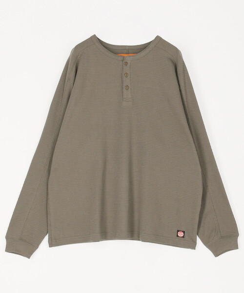 RED KAP（レッドキャップ）の「RED KAP/レッドキャップ 別注 サーマル ヘンリーネック ロングスリーブ Tシャツ（Tシャツ/カットソー・メンズ・チャコールグレー/ブラック/ホワイト/オリーブ・MEDIUM/SMALL/LARGE）」の19枚目の写真