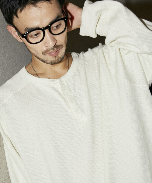 RED KAP（レッドキャップ）の「RED KAP/レッドキャップ 別注 サーマル ヘンリーネック ロングスリーブ Tシャツ（Tシャツ/カットソー・メンズ・チャコールグレー/ブラック/ホワイト/オリーブ・MEDIUM/SMALL/LARGE）」の21枚目の写真