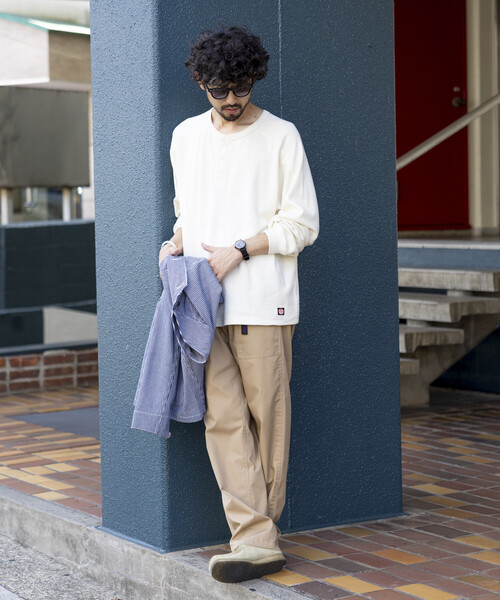 RED KAP（レッドキャップ）の「RED KAP/レッドキャップ 別注 サーマル ヘンリーネック ロングスリーブ Tシャツ（Tシャツ/カットソー・メンズ・チャコールグレー/ブラック/ホワイト/オリーブ・MEDIUM/SMALL/LARGE）」の7枚目の写真