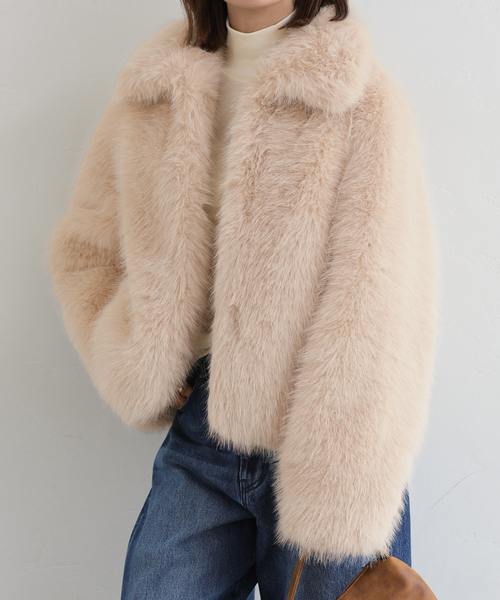 U by SPICK&SPAN(ユーバイスピックアンドスパン)の「HAVELESS/ハブレス HAILEE FAIUX FUR JACKET(その他アウター・レディース・ベージュ系その他・SMALL)」の10枚目の写真