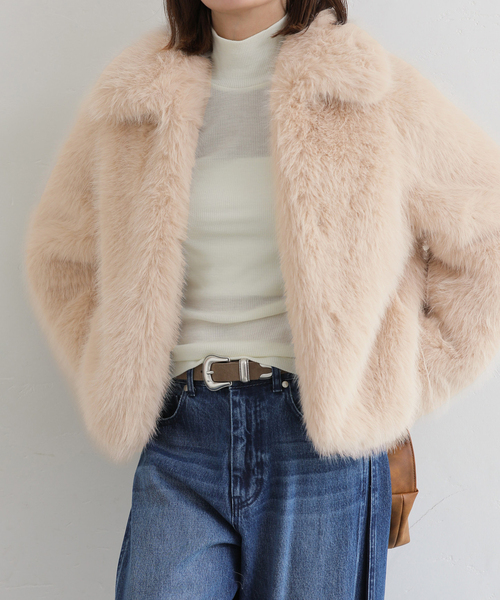 U by SPICK&SPAN(ユーバイスピックアンドスパン)の「HAVELESS/ハブレス HAILEE FAIUX FUR JACKET(その他アウター・レディース・ベージュ系その他・SMALL)」の11枚目の写真