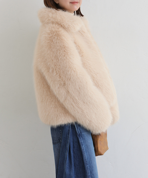 U by SPICK&SPAN(ユーバイスピックアンドスパン)の「HAVELESS/ハブレス HAILEE FAIUX FUR JACKET(その他アウター・レディース・ベージュ系その他・SMALL)」の12枚目の写真