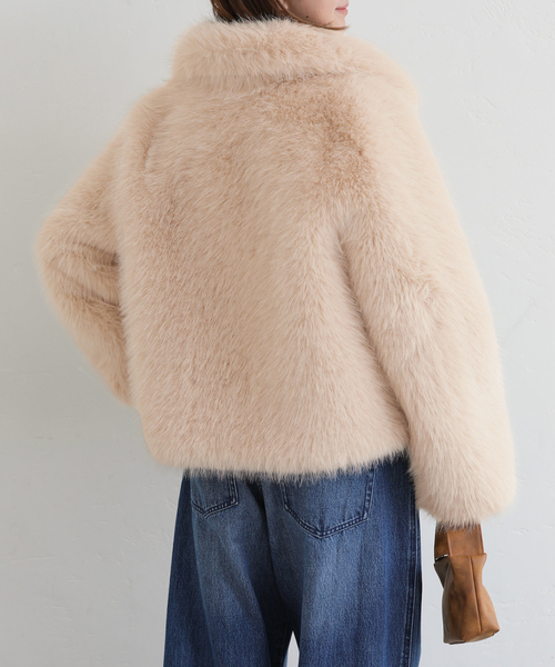 U by SPICK&SPAN(ユーバイスピックアンドスパン)の「HAVELESS/ハブレス HAILEE FAIUX FUR JACKET(その他アウター・レディース・ベージュ系その他・SMALL)」の13枚目の写真