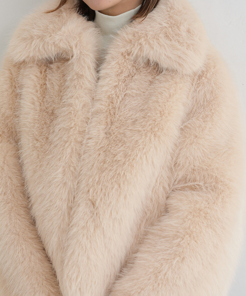 U by SPICK&SPAN(ユーバイスピックアンドスパン)の「HAVELESS/ハブレス HAILEE FAIUX FUR JACKET(その他アウター・レディース・ベージュ系その他・SMALL)」の14枚目の写真