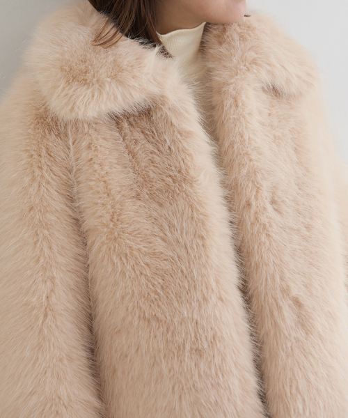 U by SPICK&SPAN(ユーバイスピックアンドスパン)の「HAVELESS/ハブレス HAILEE FAIUX FUR JACKET(その他アウター・レディース・ベージュ系その他・SMALL)」の15枚目の写真
