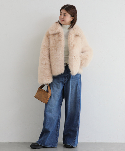 U by SPICK&SPAN(ユーバイスピックアンドスパン)の「HAVELESS/ハブレス HAILEE FAIUX FUR JACKET(その他アウター・レディース・ベージュ系その他・SMALL)」の18枚目の写真