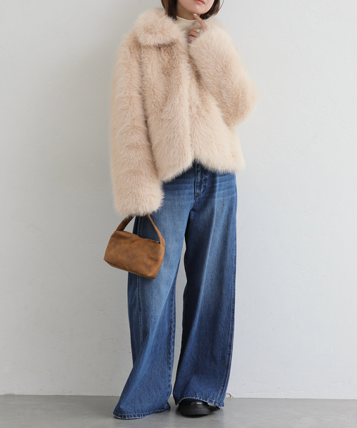 U by SPICK&SPAN(ユーバイスピックアンドスパン)の「HAVELESS/ハブレス HAILEE FAIUX FUR JACKET(その他アウター・レディース・ベージュ系その他・SMALL)」の19枚目の写真