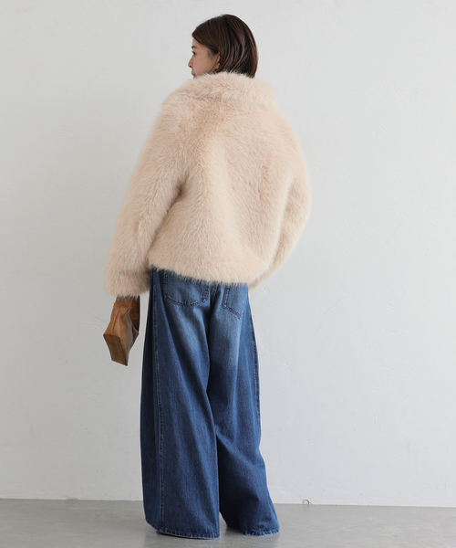 U by SPICK&SPAN(ユーバイスピックアンドスパン)の「HAVELESS/ハブレス HAILEE FAIUX FUR JACKET(その他アウター・レディース・ベージュ系その他・SMALL)」の21枚目の写真
