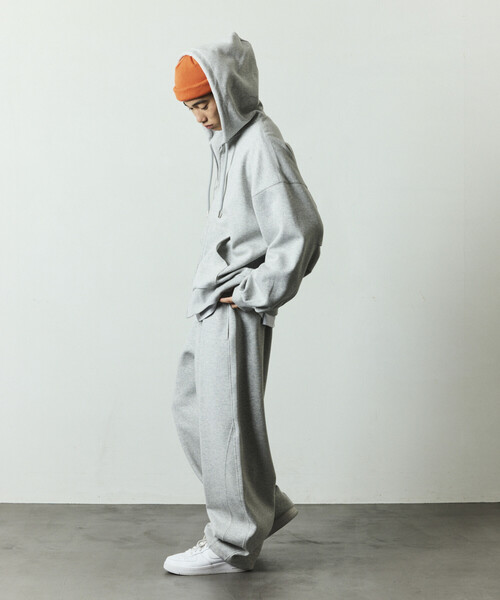 セール】限定展開 ワイドシルエット ボンディング バレルレッグ