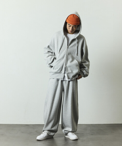 セール】限定展開 ワイドシルエット ボンディング バレルレッグ