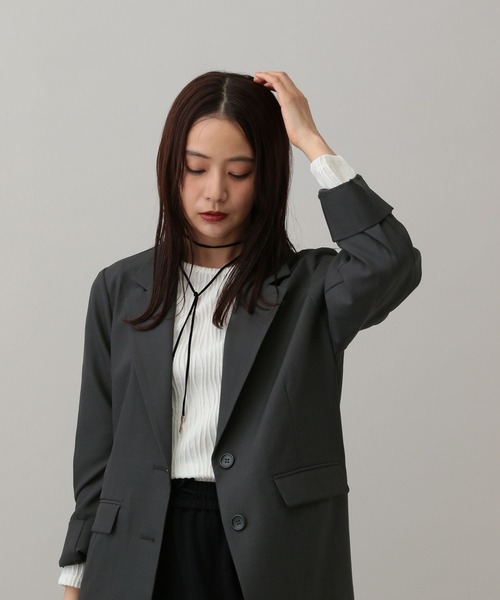 セール】MATINEE LINE/ツイルストレッチ/シングルテーラードジャケット