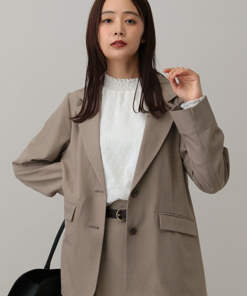 グローバルワーク　ツイルストレッチ/シングルテーラードジャケット セール】MATINEE LINE/ツイルストレッチ/シングルテーラードジャケット