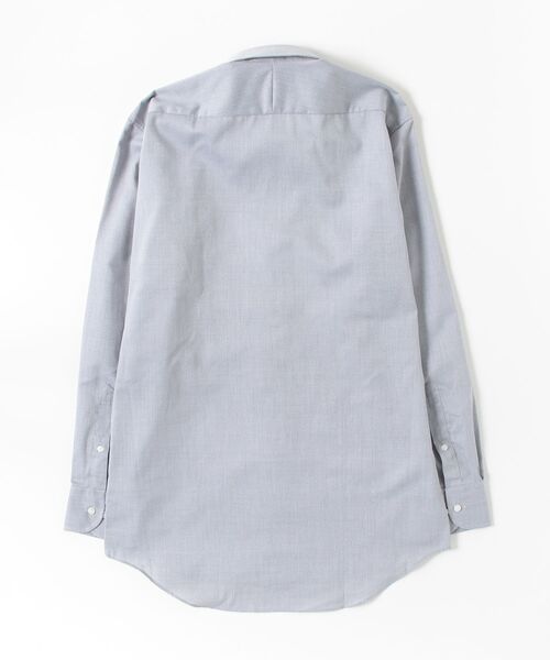 Perfect Suit FActory(パーフェクトスーツファクトリー)の「【ノンアイロン】アムンゼン 長袖ワイシャツ【クラシコ】ボタンダウン グレー/ラベンダー(ビジネスシャツ・メンズ・ラベンダー/グレー・L/M/S/LL)」の9枚目の写真
