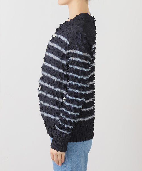 MASU（エムエーエスユー）の「MASU SPIKY PABLO CARDIGAN M25F9CS004：カーディガン（ニット/セーター・レディース・ネイビー・46）」の4枚目の写真