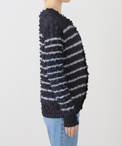 MASU（エムエーエスユー）の「MASU SPIKY PABLO CARDIGAN M25F9CS004：カーディガン（ニット/セーター・レディース・ネイビー・46）」の6枚目の写真