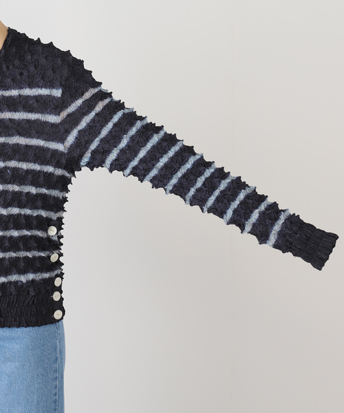 MASU（エムエーエスユー）の「MASU SPIKY PABLO CARDIGAN M25F9CS004：カーディガン（ニット/セーター・レディース・ネイビー・46）」の7枚目の写真