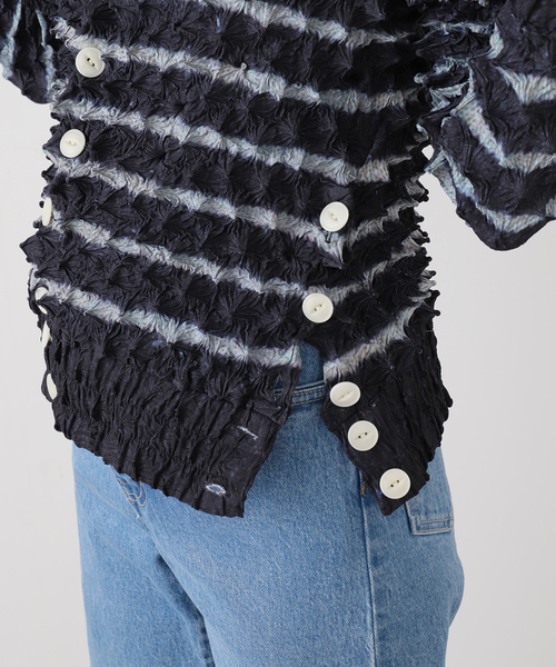 MASU（エムエーエスユー）の「MASU SPIKY PABLO CARDIGAN M25F9CS004：カーディガン（ニット/セーター・レディース・ネイビー・46）」の9枚目の写真