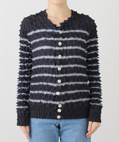MASU（エムエーエスユー）の「MASU SPIKY PABLO CARDIGAN M25F9CS004：カーディガン（ニット/セーター・レディース・ネイビー・46）」の14枚目の写真