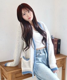 モヘアミックスカーディガン