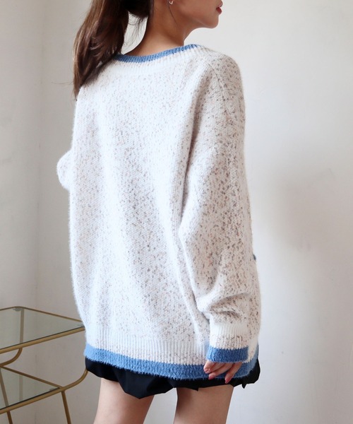 CECIL McBEE（セシルマクビー）の「モヘアミックスカーディガン（カーディガン/ボレロ・レディース・グレー/ピンク/ベージュ・MEDIUM）」の13枚目の写真