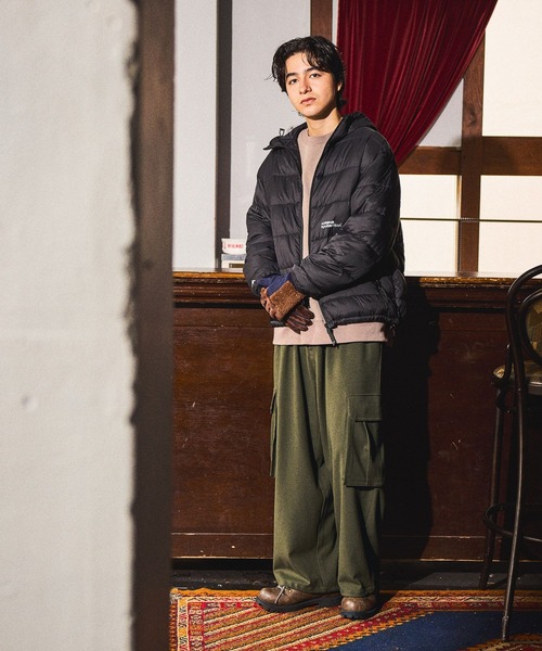 niko and...（ニコアンド）の「ショート中綿フードブルゾン（ブルゾン・メンズ・レッド/グリーン/ブラック・MEDIUM/LARGE）」の6枚目の写真