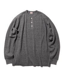 BEAMS PLUS | 【別注】Healthknit / Honeycomb Thermal Henry Neck Long Sleeve T-shirt(Tシャツ/カットソー)