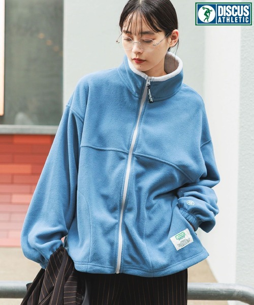DISCUS ATHLETIC（ディスカス　アスレチック）の「＜DISCUS/ディスカス＞フリースZIPジャケット（スウェット・レディース・ライトブルー/ネイビー/ダークグレー/その他4・MEDIUM/LARGE/X-LARGE）」の3枚目の写真