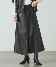 CAST: | 【着回し抜群/イージーケア】フェイクレザースカート(スカート)