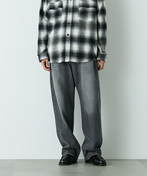 セール】｢HOTEL PALACE｣ フェードデニム ルーズシルエットパンツ