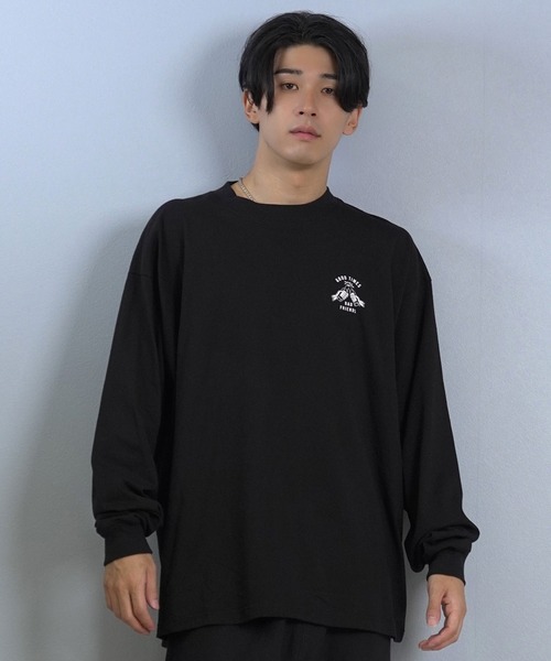 LURKING CLASS(ラーキングクラス)の「LURKING CLASS/ラーキングクラス 長袖 Tシャツ ロンT バックプリント オーバーサイズ GOOD TIMES L/S TEE ST25FTM01(Tシャツ/カットソー・メンズ・ブラック/ホワイト・L/M/XL)」の4枚目の写真