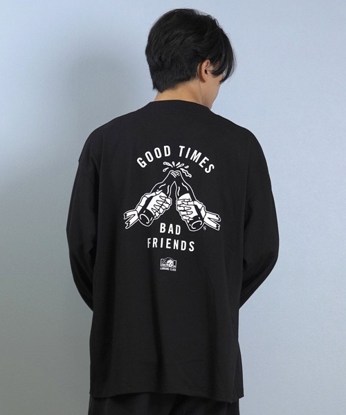 LURKING CLASS(ラーキングクラス)の「LURKING CLASS/ラーキングクラス 長袖 Tシャツ ロンT バックプリント オーバーサイズ GOOD TIMES L/S TEE ST25FTM01(Tシャツ/カットソー・メンズ・ブラック/ホワイト・L/M/XL)」の5枚目の写真