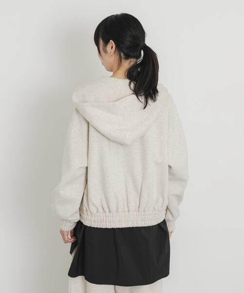 EKAL(エカル)の「ボタニルプライム裏起毛ZIPパーカー(パーカー・レディース・ホワイト系その他/ブラック・ONE)」の4枚目の写真