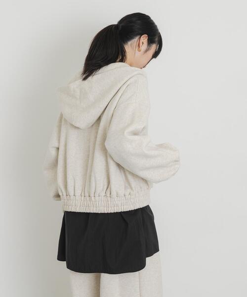 EKAL(エカル)の「ボタニルプライム裏起毛ZIPパーカー(パーカー・レディース・ホワイト系その他/ブラック・ONE)」の5枚目の写真