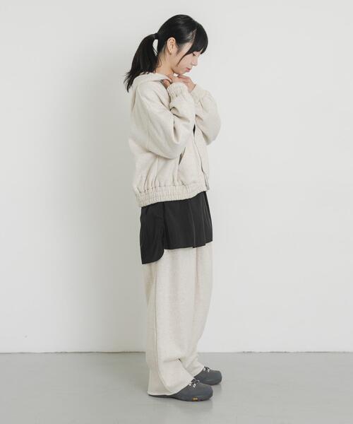 EKAL(エカル)の「ボタニルプライム裏起毛ZIPパーカー(パーカー・レディース・ホワイト系その他/ブラック・ONE)」の9枚目の写真