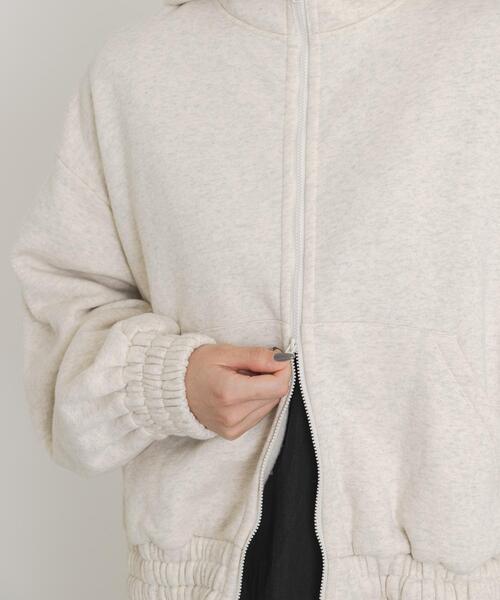 EKAL(エカル)の「ボタニルプライム裏起毛ZIPパーカー(パーカー・レディース・ホワイト系その他/ブラック・ONE)」の10枚目の写真