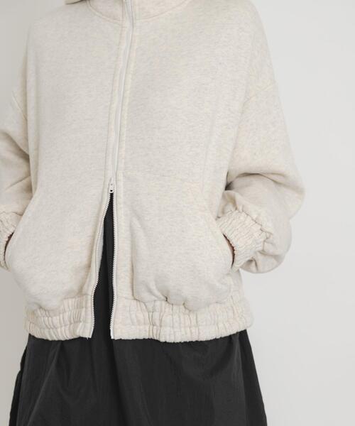 EKAL(エカル)の「ボタニルプライム裏起毛ZIPパーカー(パーカー・レディース・ホワイト系その他/ブラック・ONE)」の12枚目の写真