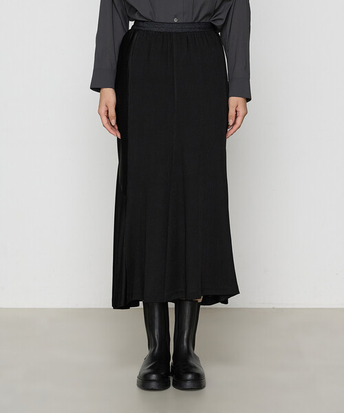 Gabardine K.T（ギャバジンケーティー）の「ハイテンション ニットコール ランダム切り替えマーメイドスカート（スカート・レディース・ブラック・7号/9号）」の6枚目の写真