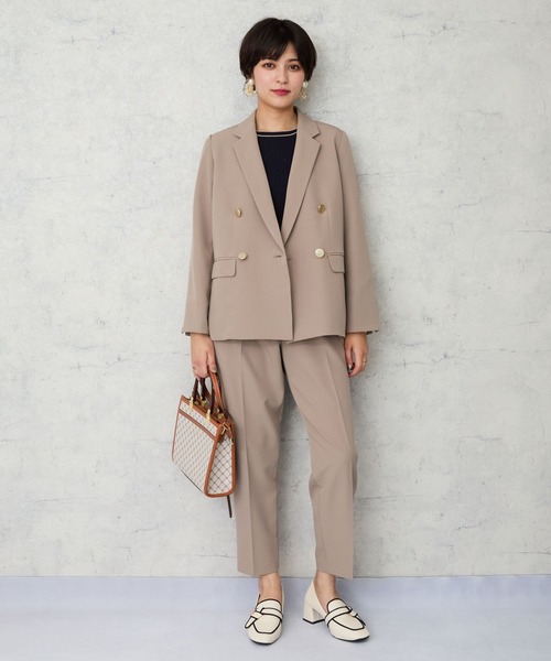 JETSET SOLO PLUS （ジェットセットソロプラス）の「【JETSET SOLO PLUS】Wクロス テーパードパンツ（その他パンツ・レディース・チャコール/ベージュ・FREE）」の8枚目の写真