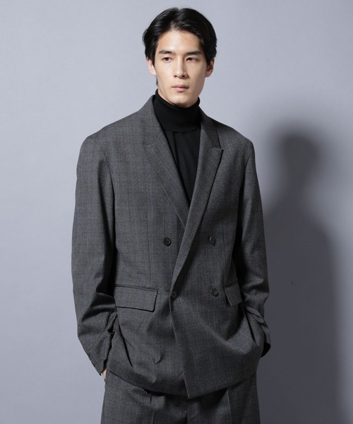 NANO universe（ナノユニバース）の「DELEGANTE グレンチェックW-Brethted ジャケット（セットアップ可）（テーラードジャケット・メンズ・その他1/その他2・L/M）」の2枚目の写真